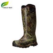 Men's Army Waterproof Durable Neoprene Rubber Outdoor Boots for Hunting with Easy on Handle